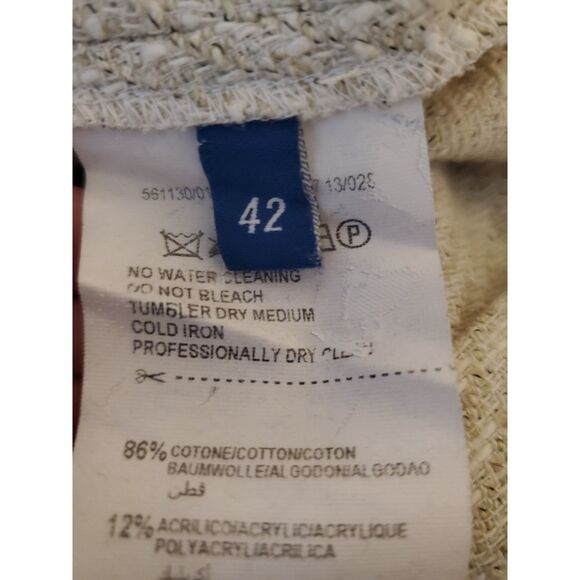 Trussardi Jeans Cotton Blend and Leather Tweed Dress and Jacket, Size 42 (M) - Picture 10 of 12